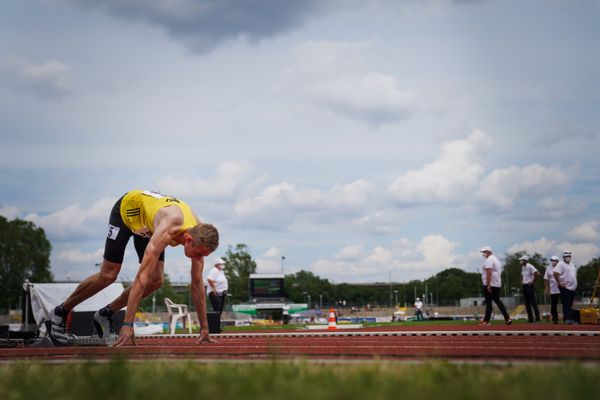 Luis Oberbeck (LG Goettingen) im 400m Finale am 27.06.2021 waehrend den deutschen U23 Leichtathletik-Meisterschaften 2021 im Stadion Oberwerth in Koblenz