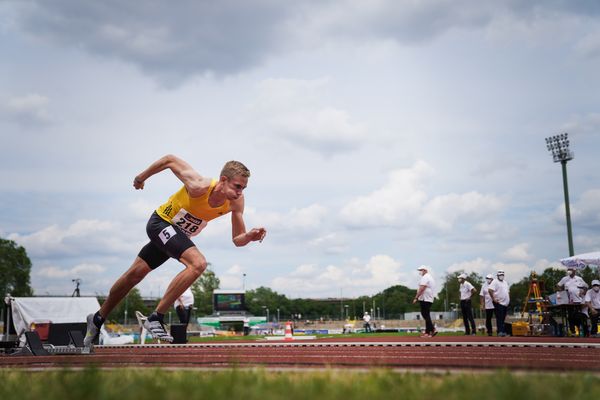 Luis Oberbeck (LG Goettingen) im 400m Finale am 27.06.2021 waehrend den deutschen U23 Leichtathletik-Meisterschaften 2021 im Stadion Oberwerth in Koblenz