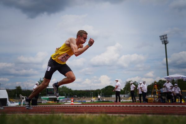 Luis Oberbeck (LG Goettingen) im 400m Finale am 27.06.2021 waehrend den deutschen U23 Leichtathletik-Meisterschaften 2021 im Stadion Oberwerth in Koblenz