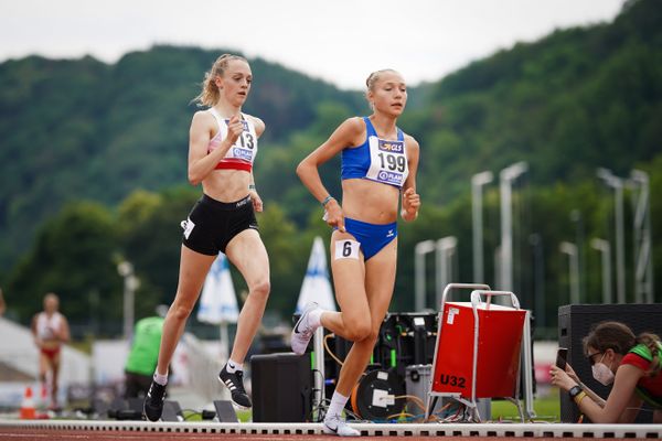 Nele Heymann (TuS Haren) im 1500m Finale am 27.06.2021 waehrend den deutschen U23 Leichtathletik-Meisterschaften 2021 im Stadion Oberwerth in Koblenz