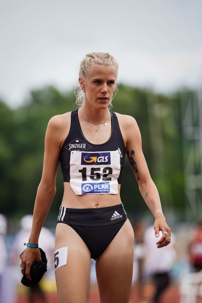 Majtie Kolberg (LG Kreis Ahrweiler) am 27.06.2021 waehrend den deutschen U23 Leichtathletik-Meisterschaften 2021 im Stadion Oberwerth in Koblenz