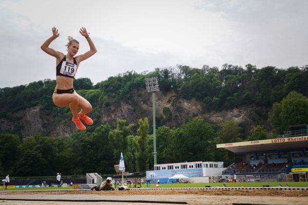 Merle Homeier (LG Goettingen) am 27.06.2021 waehrend den deutschen U23 Leichtathletik-Meisterschaften 2021 im Stadion Oberwerth in Koblenz