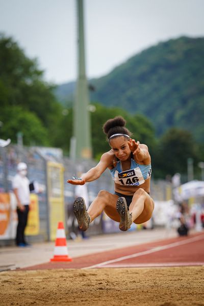 Lea-Sophie Klik (LAC Erdgas Chemnitz) am 27.06.2021 waehrend den deutschen U23 Leichtathletik-Meisterschaften 2021 im Stadion Oberwerth in Koblenz