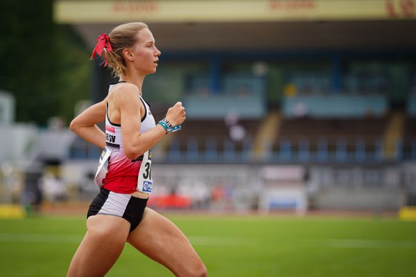 Svea Timm (Lueneburger SV) m 27.06.2021 waehrend den deutschen U23 Leichtathletik-Meisterschaften 2021 im Stadion Oberwerth in Koblenz