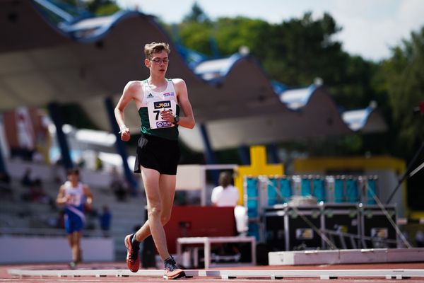 Arvid Kockel (SV Halle) am 30.07.2021 waehrend den deutschen Leichtathletik-Jugendmeisterschaften 2021 in Rostock