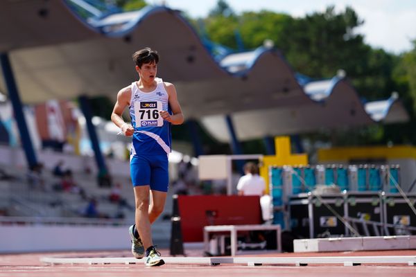 Paul Fromm (LC Eilenburger Land e.V.) am 30.07.2021 waehrend den deutschen Leichtathletik-Jugendmeisterschaften 2021 in Rostock