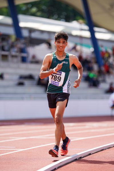 Geher Wafa Jassam Abu EL (SV Halle) am 30.07.2021 waehrend den deutschen Leichtathletik-Jugendmeisterschaften 2021 in Rostock