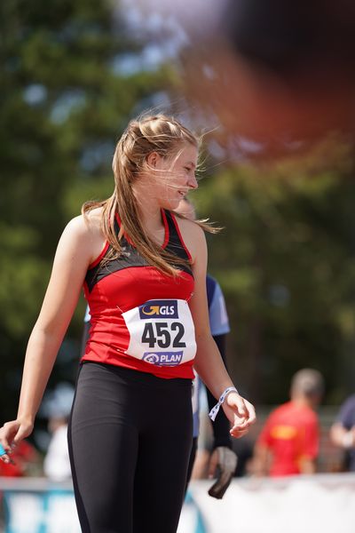 Lara Hundertmark (Einbecker SV) beim Hammerwurf am 30.07.2021 waehrend den deutschen Leichtathletik-Jugendmeisterschaften 2021 in Rostock