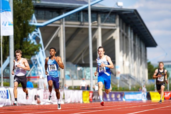 Samuel Werner (LG Nagoldtal) im 400m Vorlauf am 30.07.2021 waehrend den deutschen Leichtathletik-Jugendmeisterschaften 2021 in Rostock