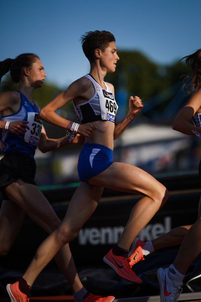 Jasmina Stahl (Hannover 96) am 30.07.2021 waehrend den deutschen Leichtathletik-Jugendmeisterschaften 2021 in Rostock