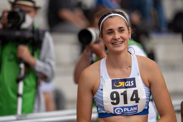 Pia Messing (TV Gladbeck 1912) am 31.07.2021 waehrend den deutschen Leichtathletik-Jugendmeisterschaften 2021 in Rostock (Tag 2)