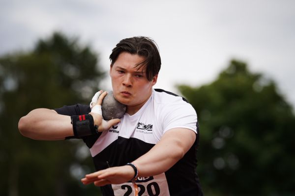 Mikosch Dahmen (LG Stadtwerke Muenchen) am 31.07.2021 waehrend den deutschen Leichtathletik-Jugendmeisterschaften 2021 in Rostock (Tag 2)