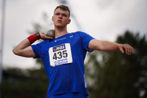 Ole Mehlberg (SC Neubrandenburg) am 31.07.2021 waehrend den deutschen Leichtathletik-Jugendmeisterschaften 2021 in Rostock (Tag 2)