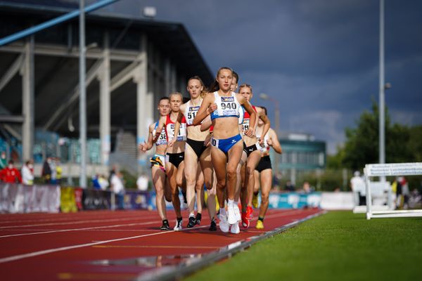 Fabiane Meyer (TV Westfalia Epe) am 31.07.2021 waehrend den deutschen Leichtathletik-Jugendmeisterschaften 2021 in Rostock (Tag 2)