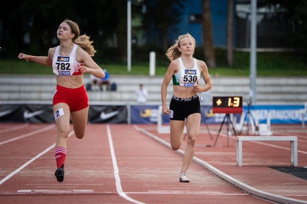Nele Jaworski (VfL Wolfsburg) am 31.07.2021 waehrend den deutschen Leichtathletik-Jugendmeisterschaften 2021 in Rostock (Tag 2)