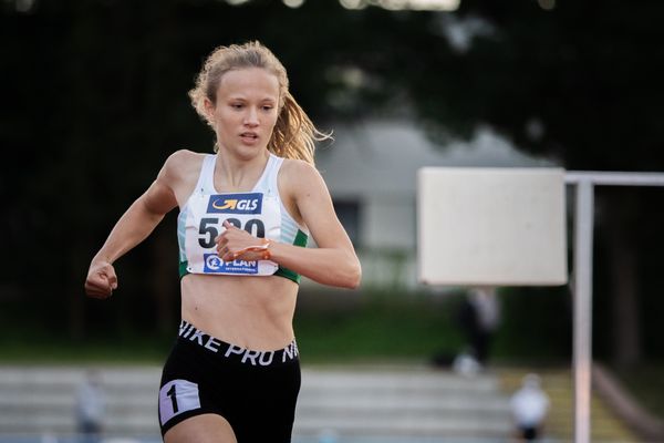 Nele Jaworski (VfL Wolfsburg) am 31.07.2021 waehrend den deutschen Leichtathletik-Jugendmeisterschaften 2021 in Rostock (Tag 2)