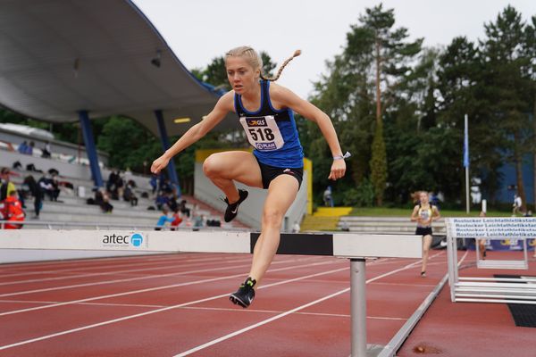 Ronja Funck (TV Jahn Walsrode) am 01.08.2021 waehrend den deutschen Leichtathletik-Jugendmeisterschaften 2021 in Rostock (Tag 3)