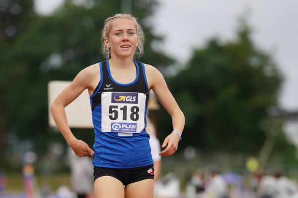 Ronja Funck (TV Jahn Walsrode) am 01.08.2021 waehrend den deutschen Leichtathletik-Jugendmeisterschaften 2021 in Rostock (Tag 3)