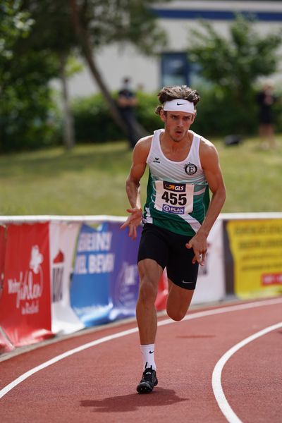 Niclas Jan Kaluza (Eintracht Hildesheim) am 01.08.2021 waehrend den deutschen Leichtathletik-Jugendmeisterschaften 2021 in Rostock (Tag 3)