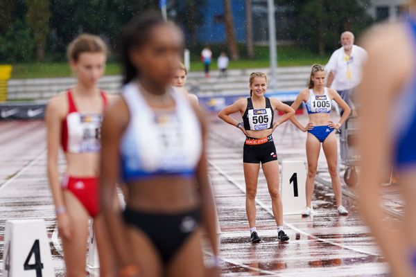 Delphine Drath (TK zu Hannover) am 01.08.2021 waehrend den deutschen Leichtathletik-Jugendmeisterschaften 2021 in Rostock (Tag 3)