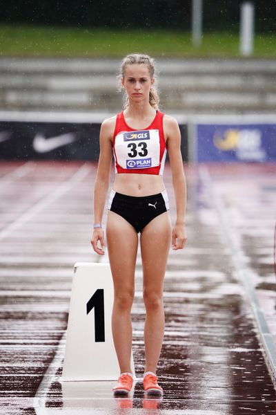 Sophia Seiter (LG Region Karlsruhe) am 01.08.2021 waehrend den deutschen Leichtathletik-Jugendmeisterschaften 2021 in Rostock (Tag 3)