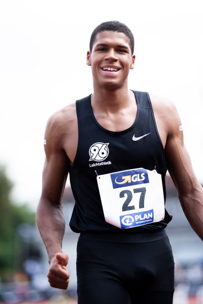 Malik Diakité (Hannover 96) am 21.08.2021 bei den Deutschen Meisterschaften Mehrkampf im Auestadion in Wesel (Tag 2)