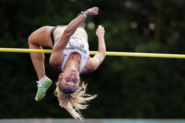 Isabel Mayer (LG TELIS FINANZ Regensburg) im Hochsprung am 21.08.2021 bei den Deutschen Meisterschaften Mehrkampf im Auestadion in Wesel (Tag 2)