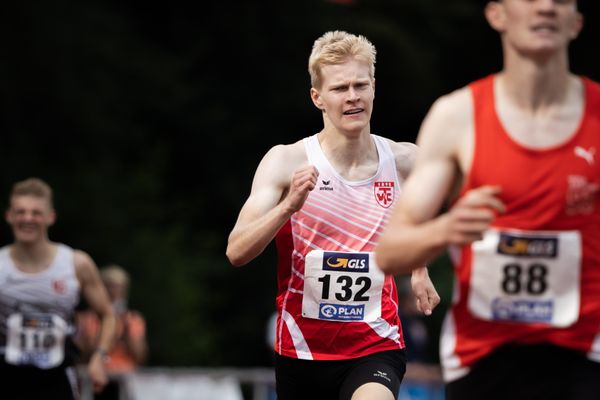 Torben Prepens (TV Cloppenburg) ueber 400m am 21.08.2021 bei den Deutschen Meisterschaften Mehrkampf im Auestadion in Wesel (Tag 2)