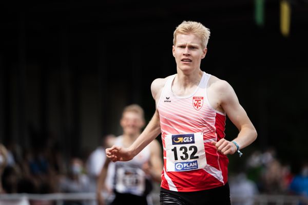 Torben Prepens (TV Cloppenburg) ueber 400m am 21.08.2021 bei den Deutschen Meisterschaften Mehrkampf im Auestadion in Wesel (Tag 2)
