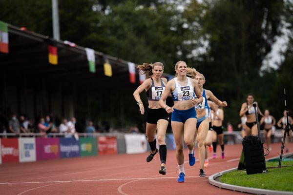 Marie Dehning (LG Celle-Land) gewinnt den Siebenkampf in der U20 am 21.08.2021 bei den Deutschen Meisterschaften Mehrkampf im Auestadion in Wesel (Tag 2)