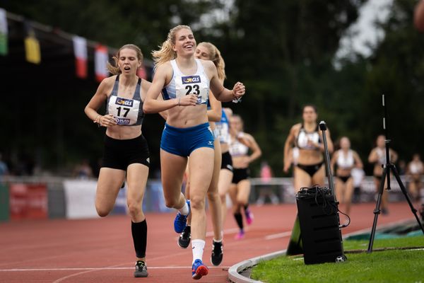 Marie Dehning (LG Celle-Land) gewinnt den Siebenkampf in der U20 am 21.08.2021 bei den Deutschen Meisterschaften Mehrkampf im Auestadion in Wesel (Tag 2)