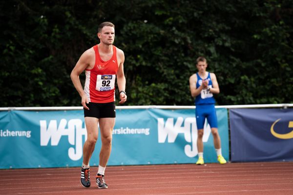 Nils Kruse (LG Region Karlsruhe) am 21.08.2021 bei den Deutschen Meisterschaften Mehrkampf im Auestadion in Wesel (Tag 2)