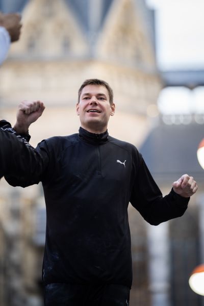 Pawel Wojciechowski (POL) am 22.09.2021 beim NetAachen-Domspringen 2021 auf dem Katschhof in Aachen