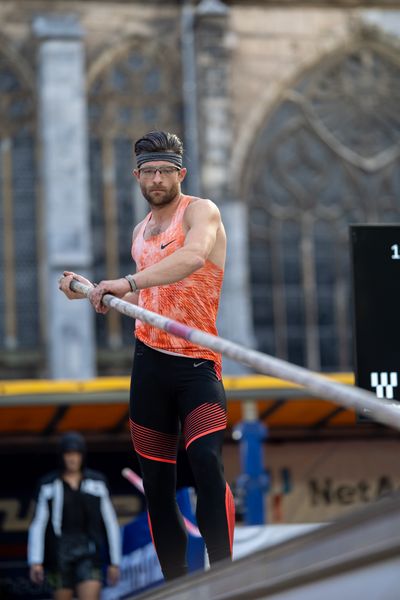 Mareks Arents (LAT) am 22.09.2021 beim NetAachen-Domspringen 2021 auf dem Katschhof in Aachen