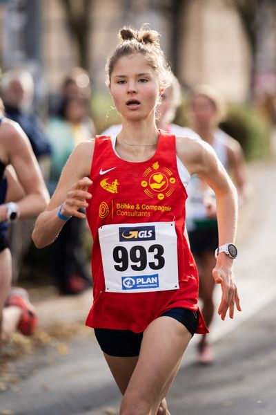 Karianne Noelken (Braunschweiger Laufclub) am 31.10.2021 waehrend der DM 10km Strasse in Uelzen