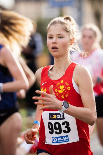 Karianne Noelken (Braunschweiger Laufclub) am 31.10.2021 waehrend der DM 10km Strasse in Uelzen