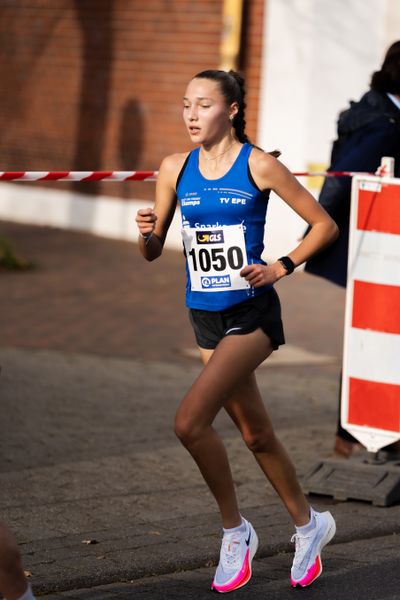 Fabiane Meyer (TV Westfalia Epe) am 31.10.2021 waehrend der DM 10km Strasse in Uelzen