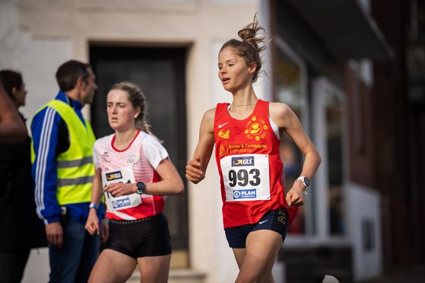 Karianne Noelken (Braunschweiger Laufclub) am 31.10.2021 waehrend der DM 10km Strasse in Uelzen