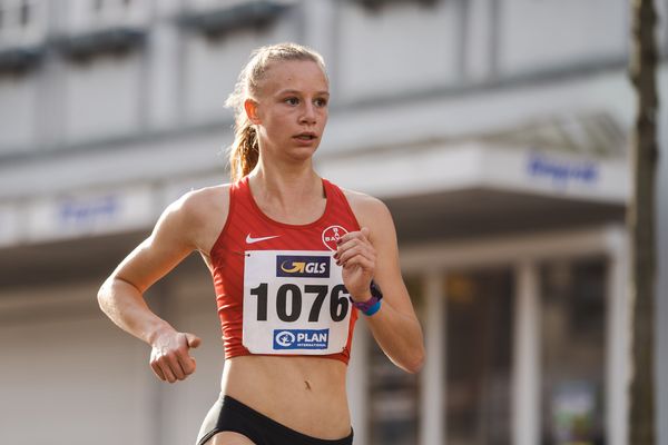 Berit Scheid (TSV Bayer 04 Leverkusen) am 31.10.2021 waehrend der DM 10km Strasse in Uelzen