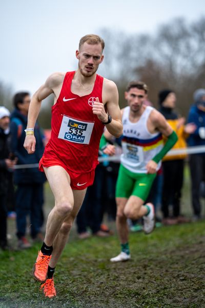 Jonathan Dahlke (TSV Bayer 04 Leverkusen) am 18.12.2021 waehrend der deutschen Cross Meisterschaft 2021 in Sonsbeck