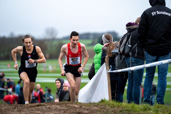 Yannick Schoenfeldt (LG Olympia Dortmund) am 18.12.2021 waehrend der deutschen Cross Meisterschaft 2021 in Sonsbeck