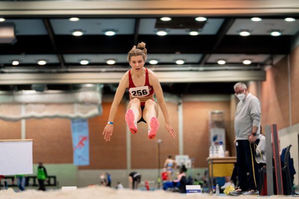 Charlotte Waldkirch (VfL Eintracht Hannover); Niedersaechsische Hallenmeisterschaften am 22.01.2022 in der Leichtathletikhalle im Sportleistungszentrum Hannover