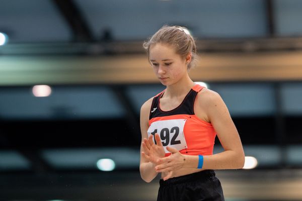 Fenja Klaus (TSV Asendorf); Niedersaechsische Hallenmeisterschaften am 22.01.2022 in der Leichtathletikhalle im Sportleistungszentrum Hannover