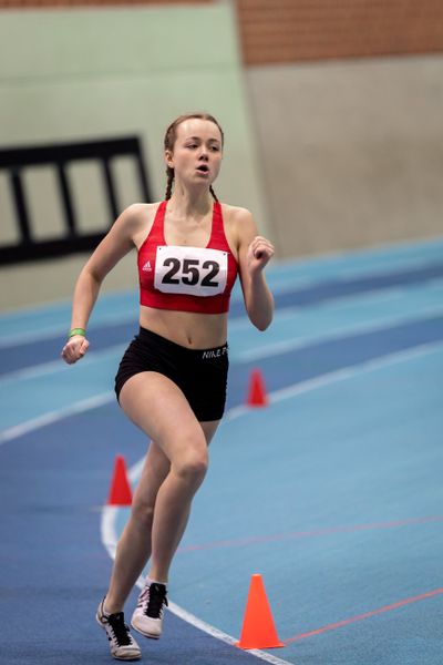 Charlotte Pauline Lehmann (VfL Eintracht Hannover); Niedersaechsische Hallenmeisterschaften am 23.01.2022 in der Leichtathletikhalle im Sportleistungszentrum Hannover