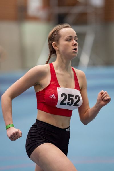 Charlotte Pauline Lehmann (VfL Eintracht Hannover); Niedersaechsische Hallenmeisterschaften am 23.01.2022 in der Leichtathletikhalle im Sportleistungszentrum Hannover