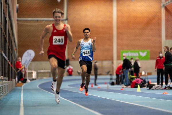 Ismael Topalca (OTB Osnabrueck); Niedersaechsische Hallenmeisterschaften am 23.01.2022 in der Leichtathletikhalle im Sportleistungszentrum Hannover