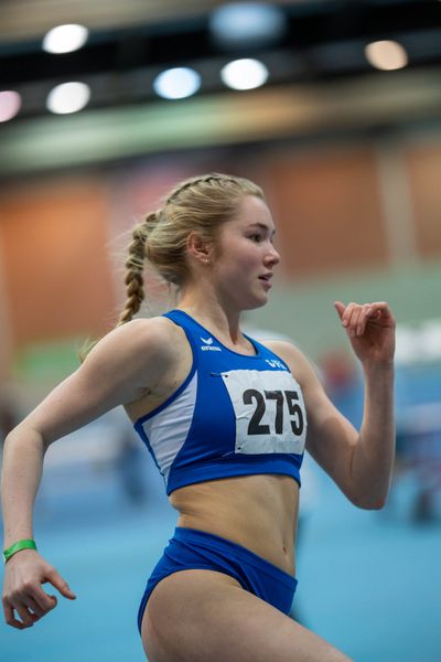 Thalia Loeschner (VfL Stade); Niedersaechsische Hallenmeisterschaften am 23.01.2022 in der Leichtathletikhalle im Sportleistungszentrum Hannover