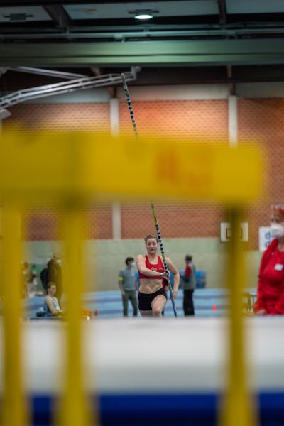 Pia Moszczynski (MTV 49 Holzminden); Niedersaechsische Hallenmeisterschaften am 23.01.2022 in der Leichtathletikhalle im Sportleistungszentrum Hannover