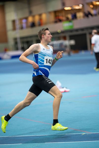 Jonas Kulgemeyer (OTB Osnabrueck); Niedersaechsische Hallenmeisterschaften am 23.01.2022 in der Leichtathletikhalle im Sportleistungszentrum Hannover