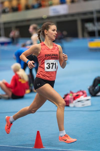 Svenja Pingpank (Hannover Athletics) bei den niedersaechsischen Hallenmeisterschaften am 06.02.2022 in der Leichtathletikhalle im Sportleistungszentrum Hannover